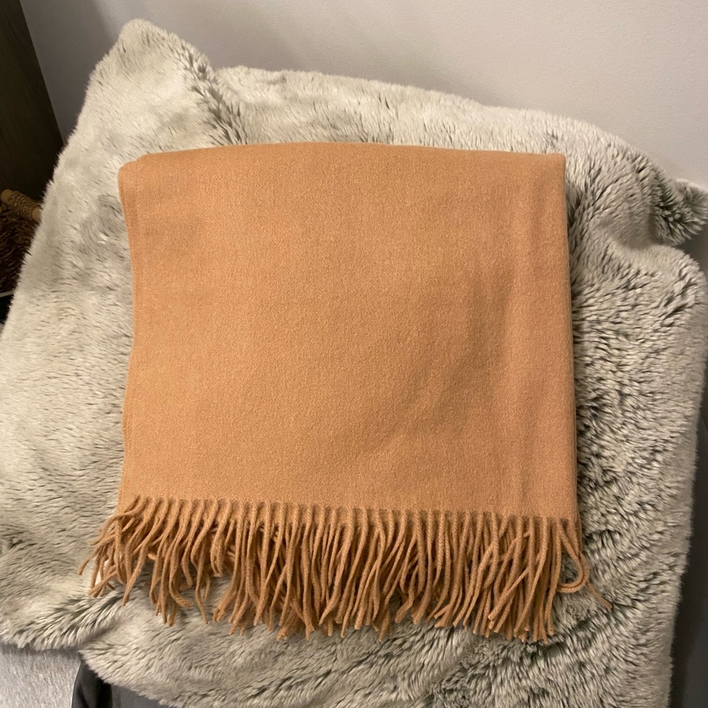 Beige/Brown Wool Scarf